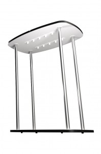 LED Textilní obdélníkový stolek 80