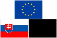 Komplet vlajok SR, EÚ, smútočné