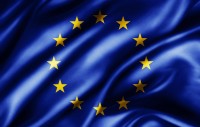 Luxusná saténová vlajka EÚ 1x1,5 m